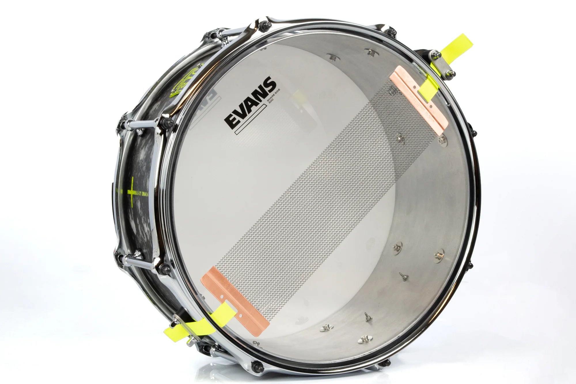 SJC Custom Drums Kevin 'Pacusn' Kaine x Knocked Loose Signature 'Suffocate' USA Snare Drum - 6x13" - Distressed Aluminum