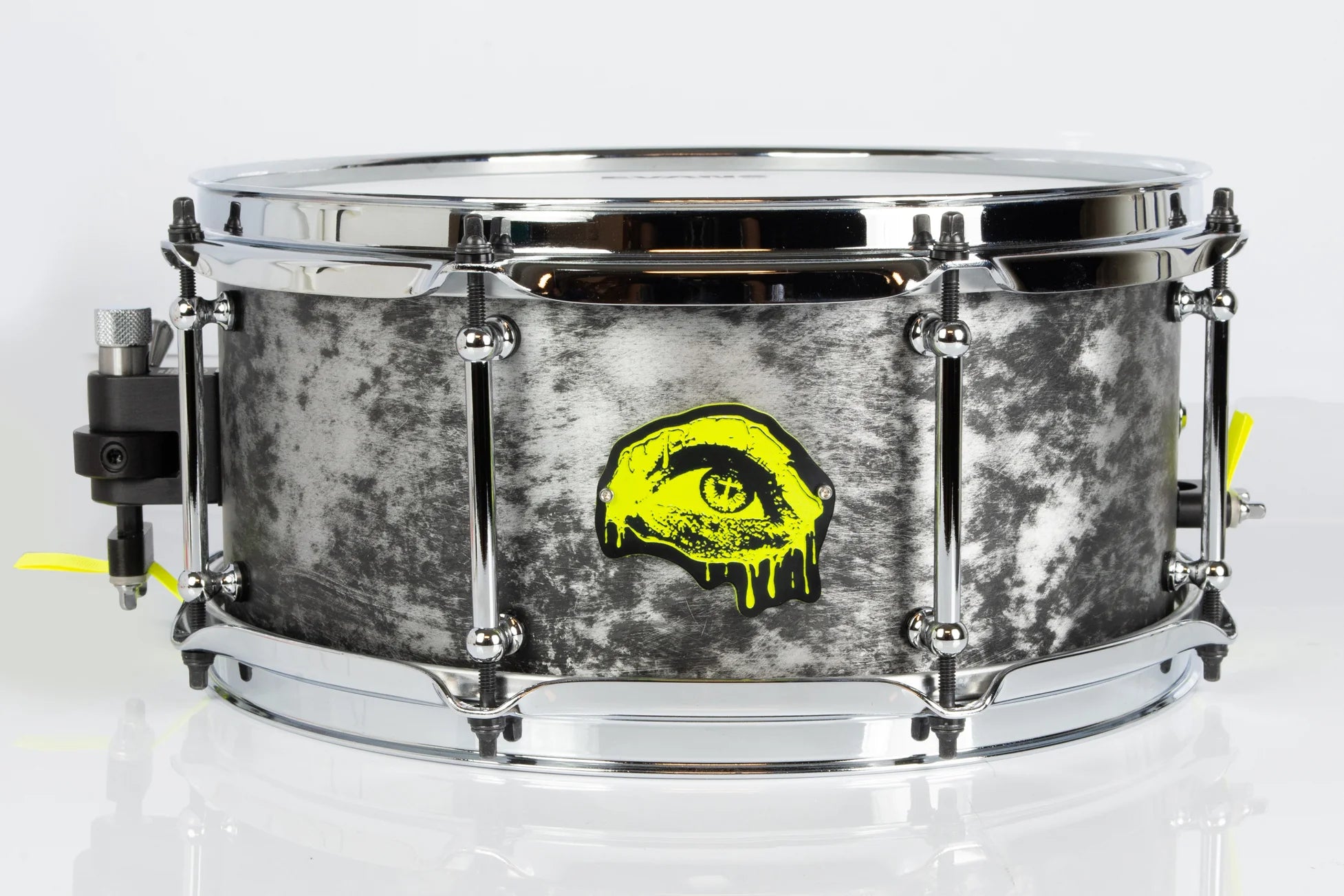 SJC Custom Drums Kevin 'Pacusn' Kaine x Knocked Loose Signature 'Suffocate' USA Snare Drum - 6x13" - Distressed Aluminum