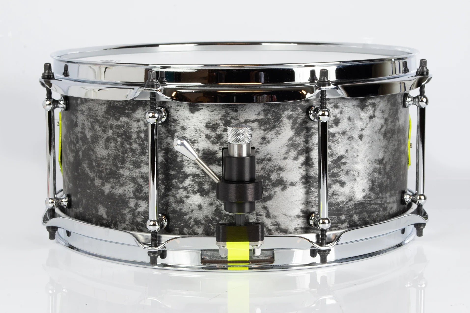 SJC Custom Drums Kevin 'Pacusn' Kaine x Knocked Loose Signature 'Suffocate' USA Snare Drum - 6x13" - Distressed Aluminum