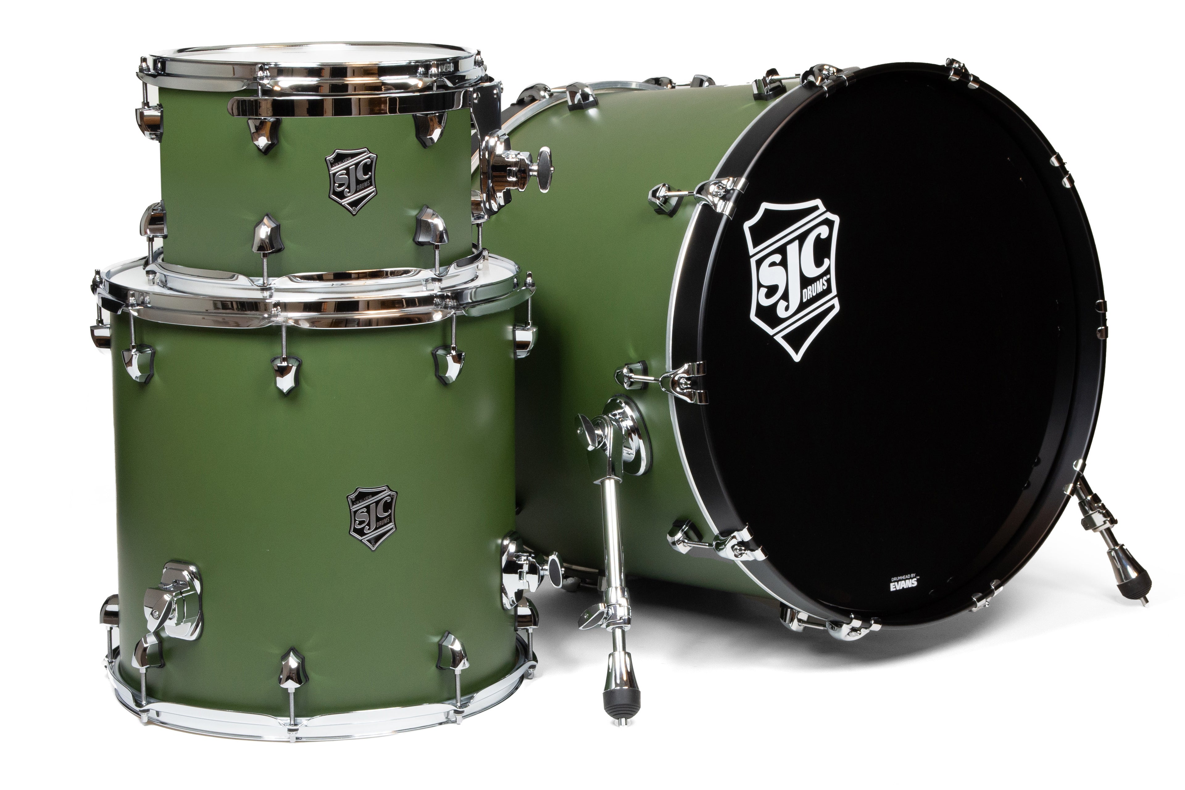 SJC Drums Navigator Series 22" 3-piece Shell Pack - Deep Olive