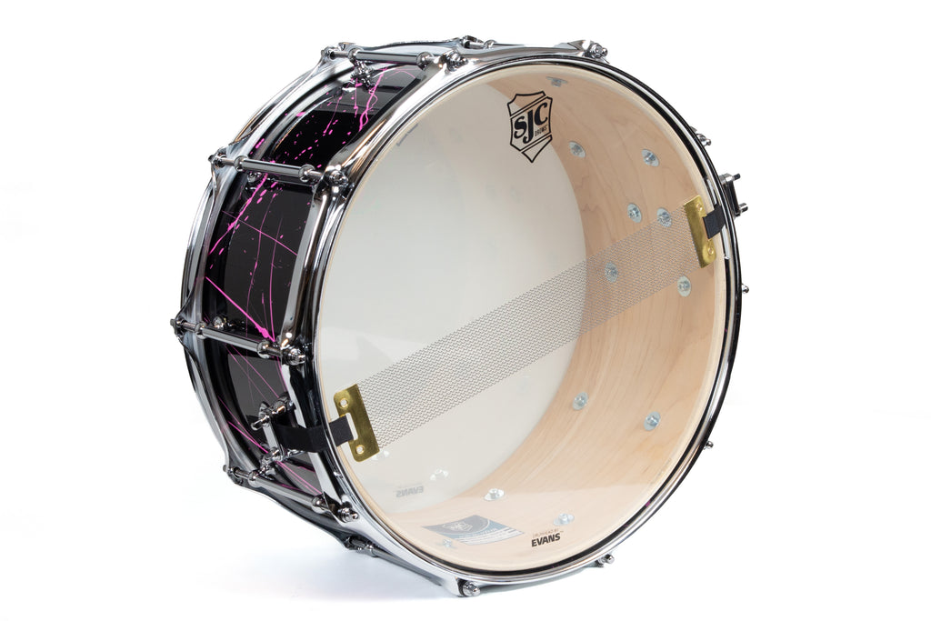 SJC Drums Navigator Series Snare Drum 6.5x14" - Pink Splatter
