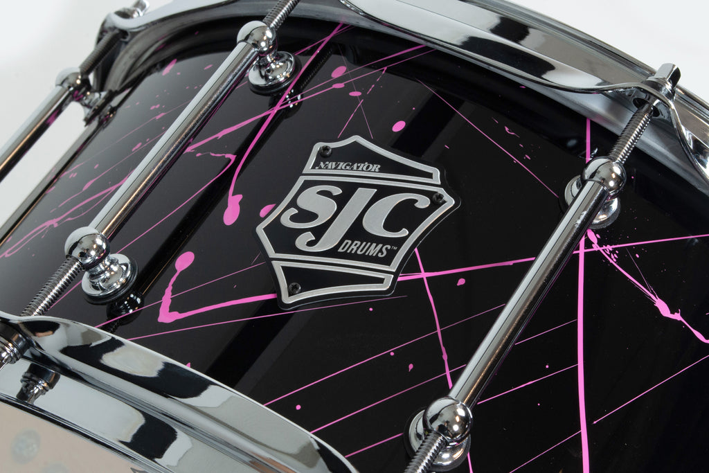 SJC Drums Navigator Series Snare Drum 6.5x14" - Pink Splatter