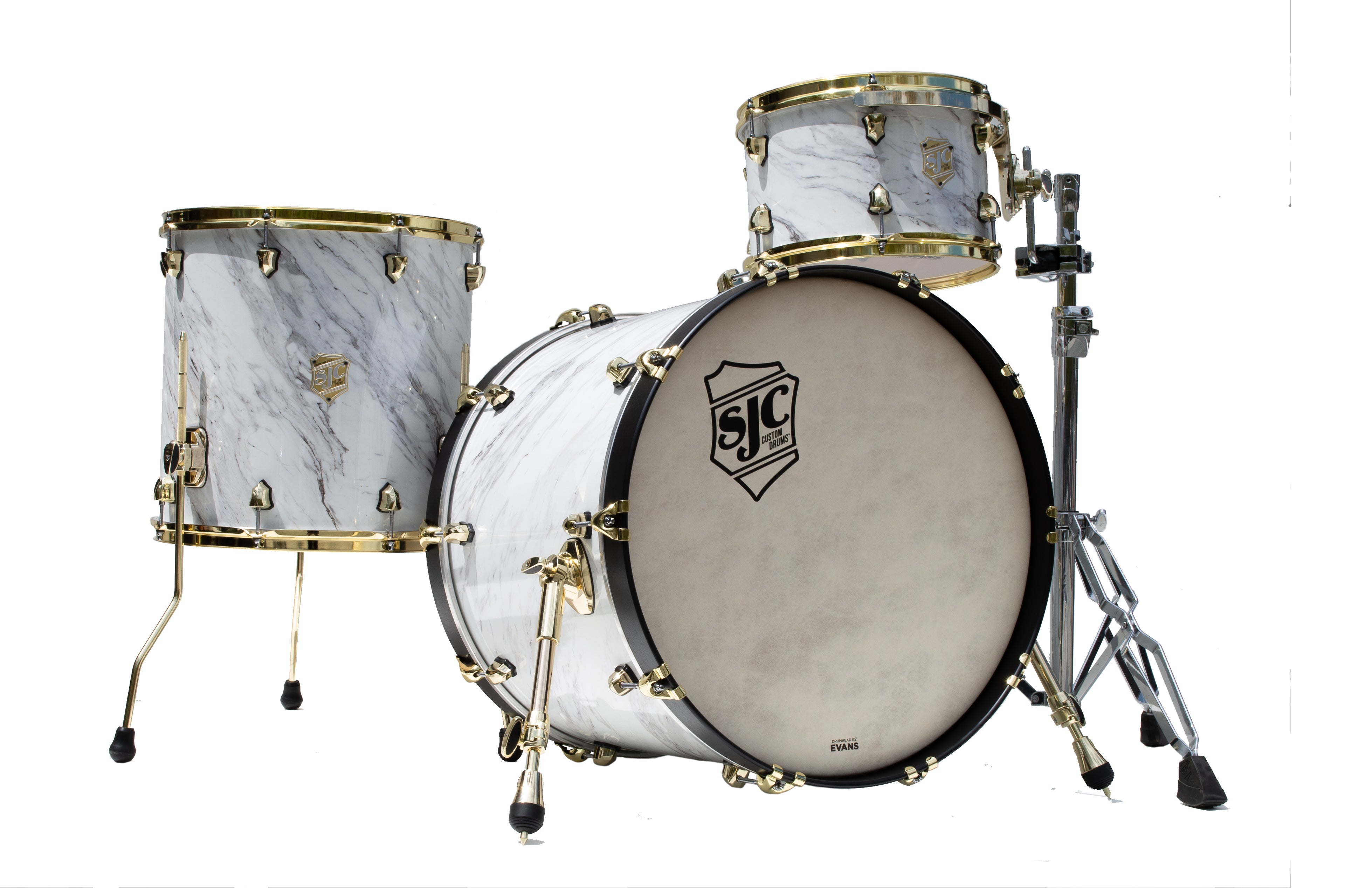 SJC Custom Drums Providence Series 3-piece Shell Pack - Calcutta White