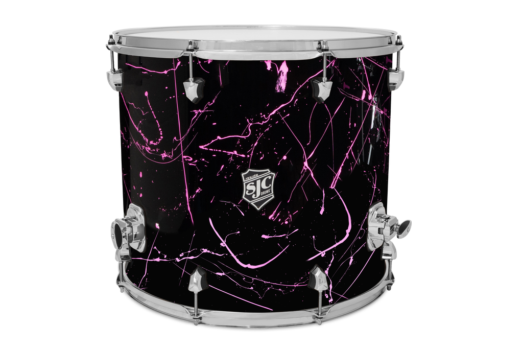 SJC Drums Navigator Series 22" 3-piece Shell Pack - Pink Splatter