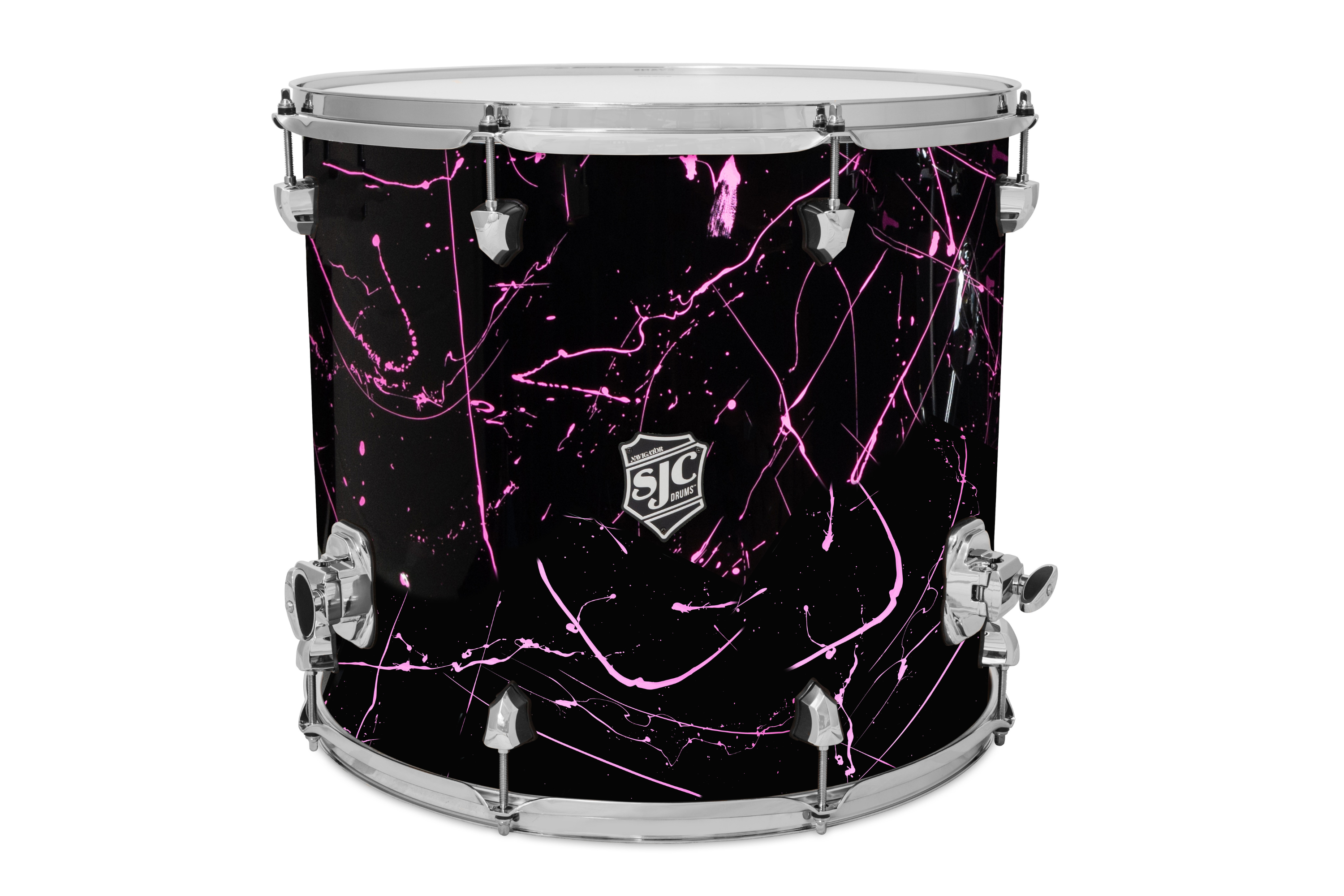SJC Drums Navigator Series 22" 3-piece Shell Pack - Pink Splatter