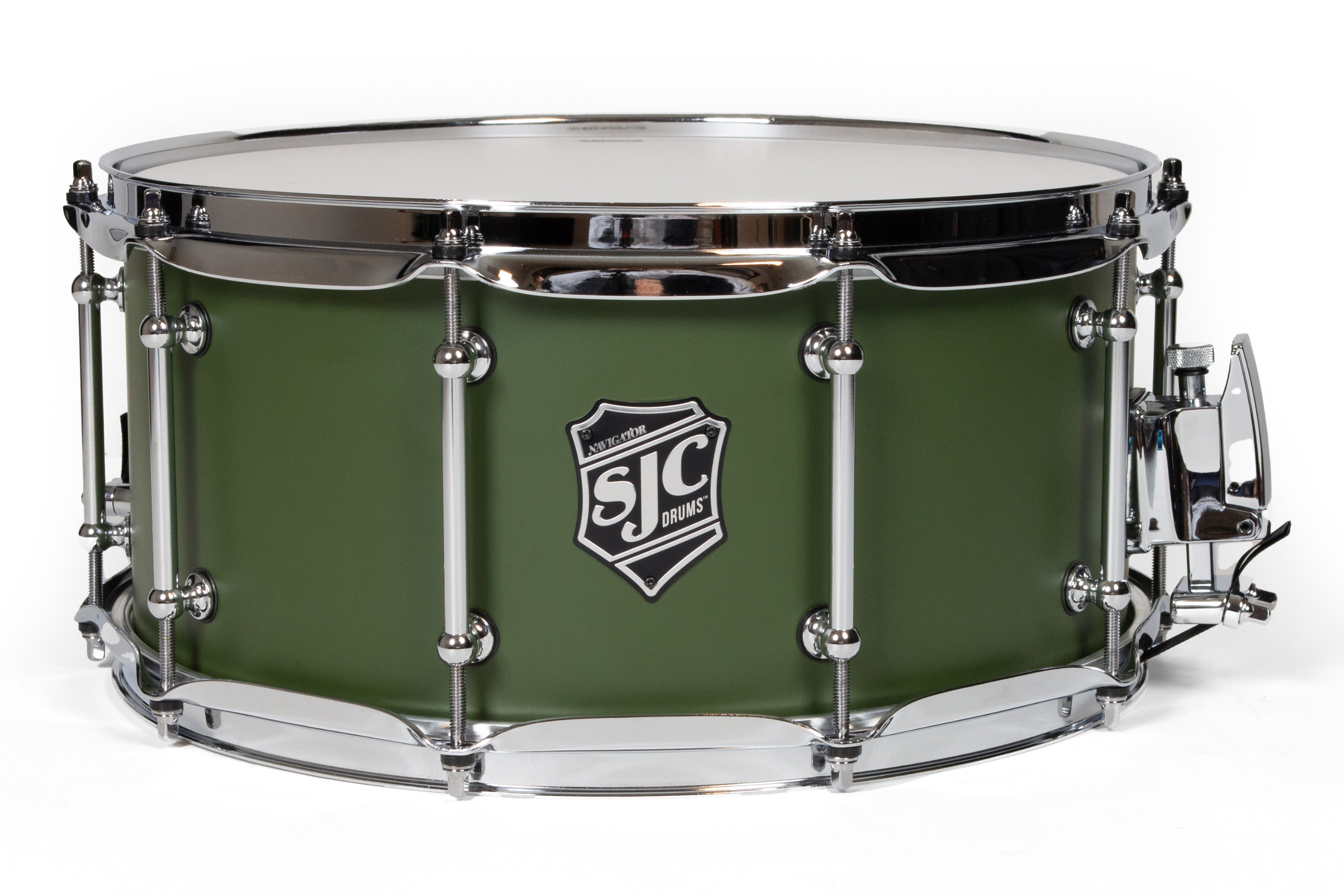 SJC Drums Navigator Series Snare Drum 6.5x14" - Deep Olive