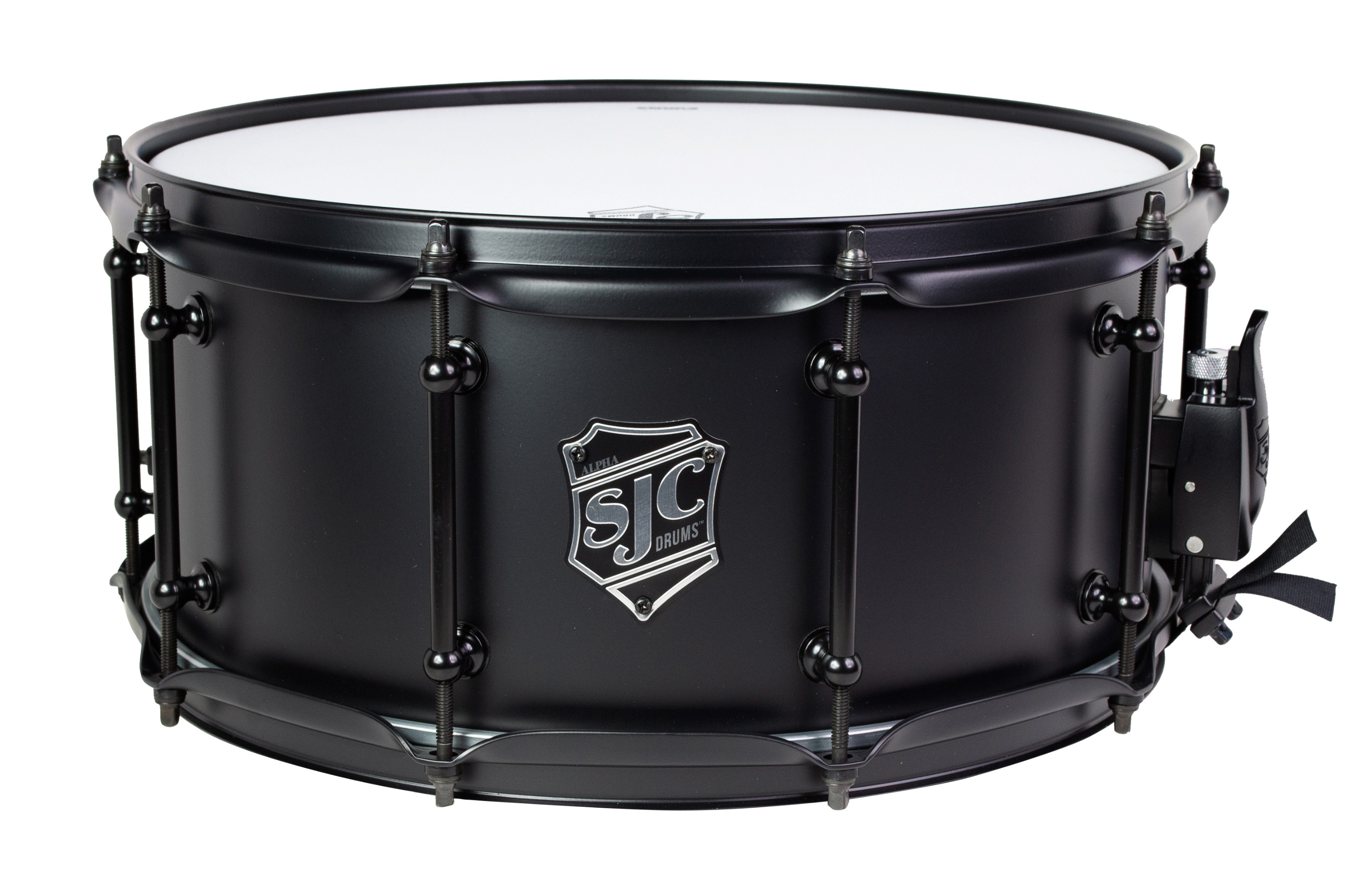 SJC Drums Alpha Steel Snare Drum - 6.5 x 14" - Flat Black