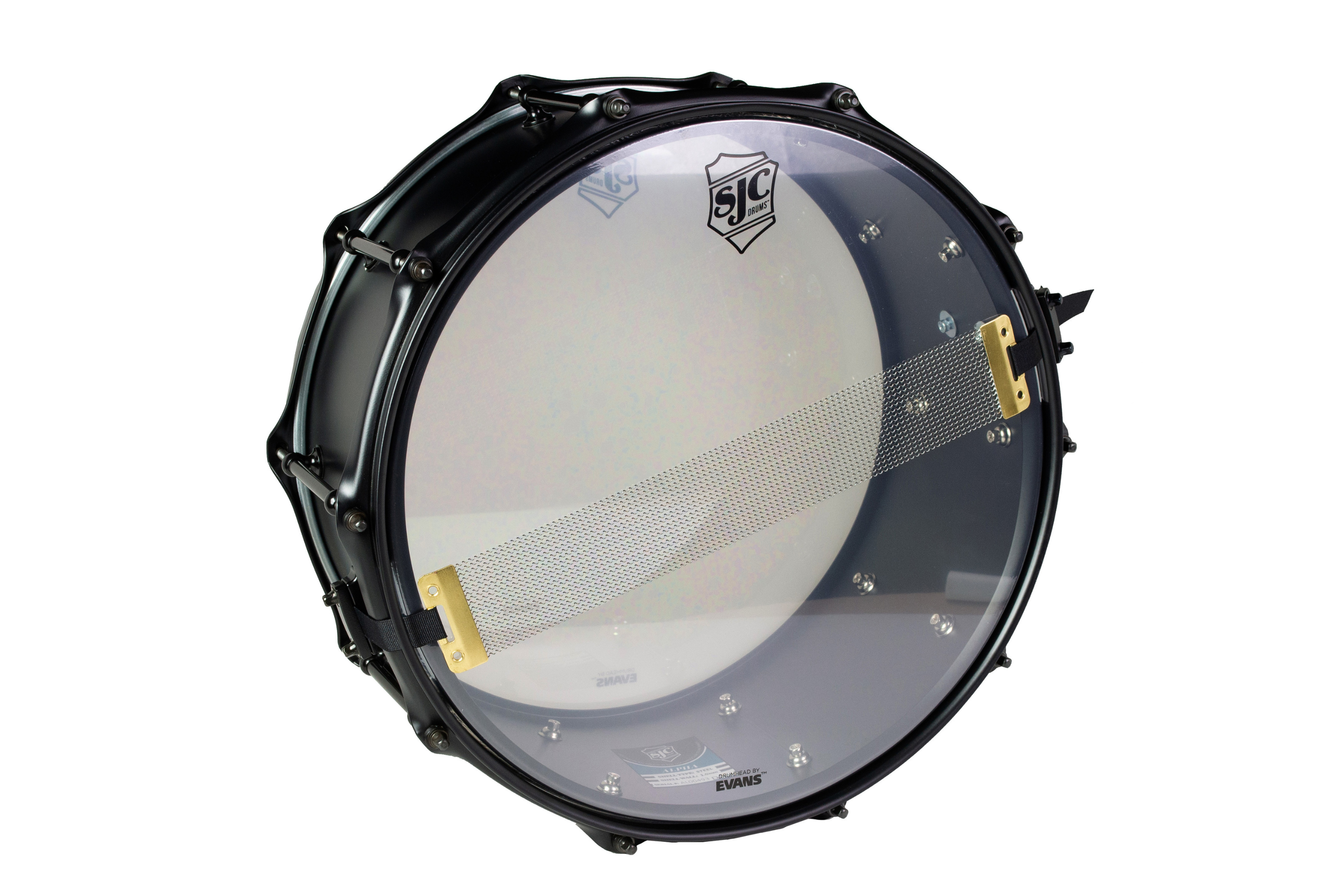SJC Drums Alpha Steel Snare Drum - 6.5 x 14" - Flat Black