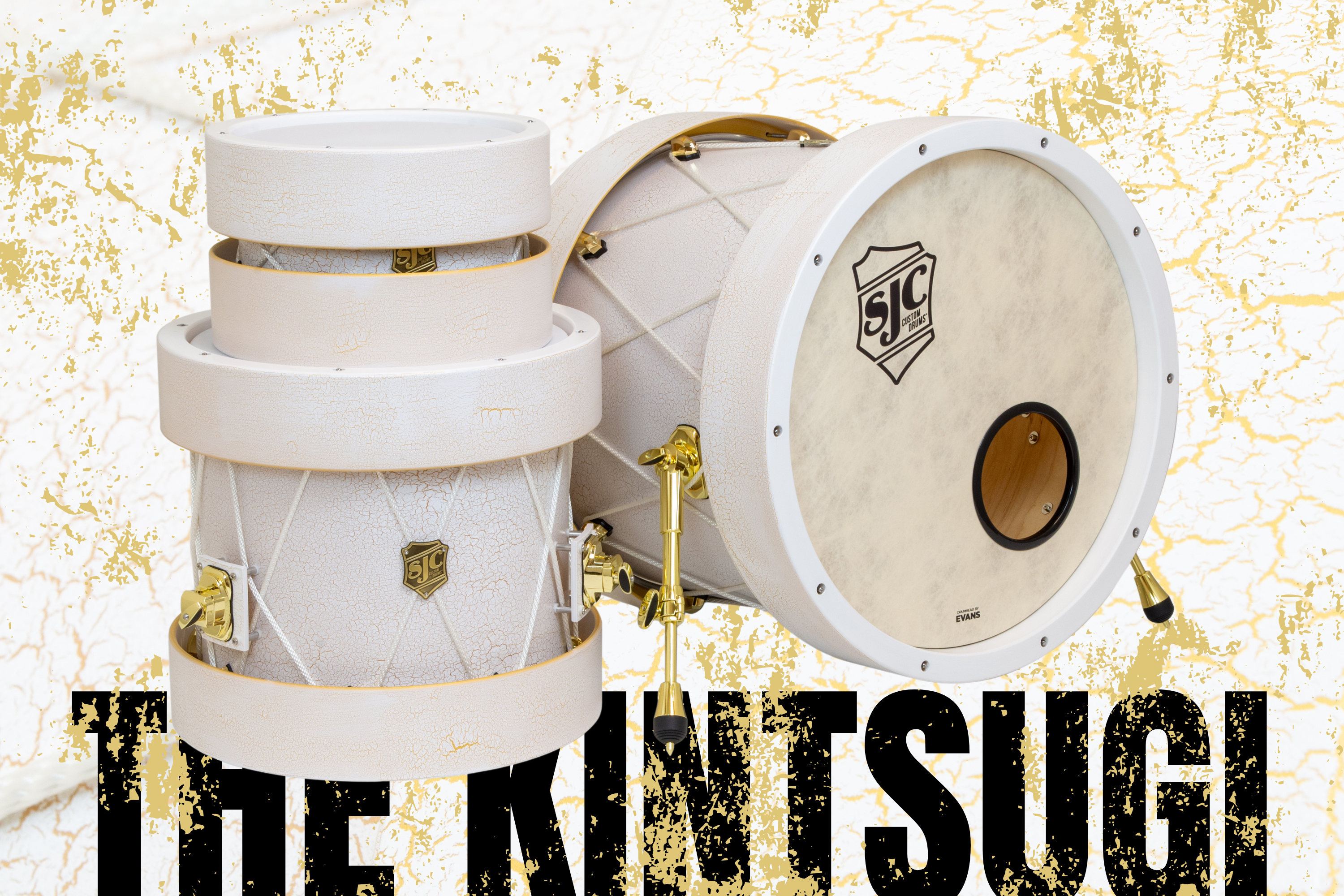 SJC Custom Drums 'The Kintsugi Kit' - 3 Piece Shell Pack