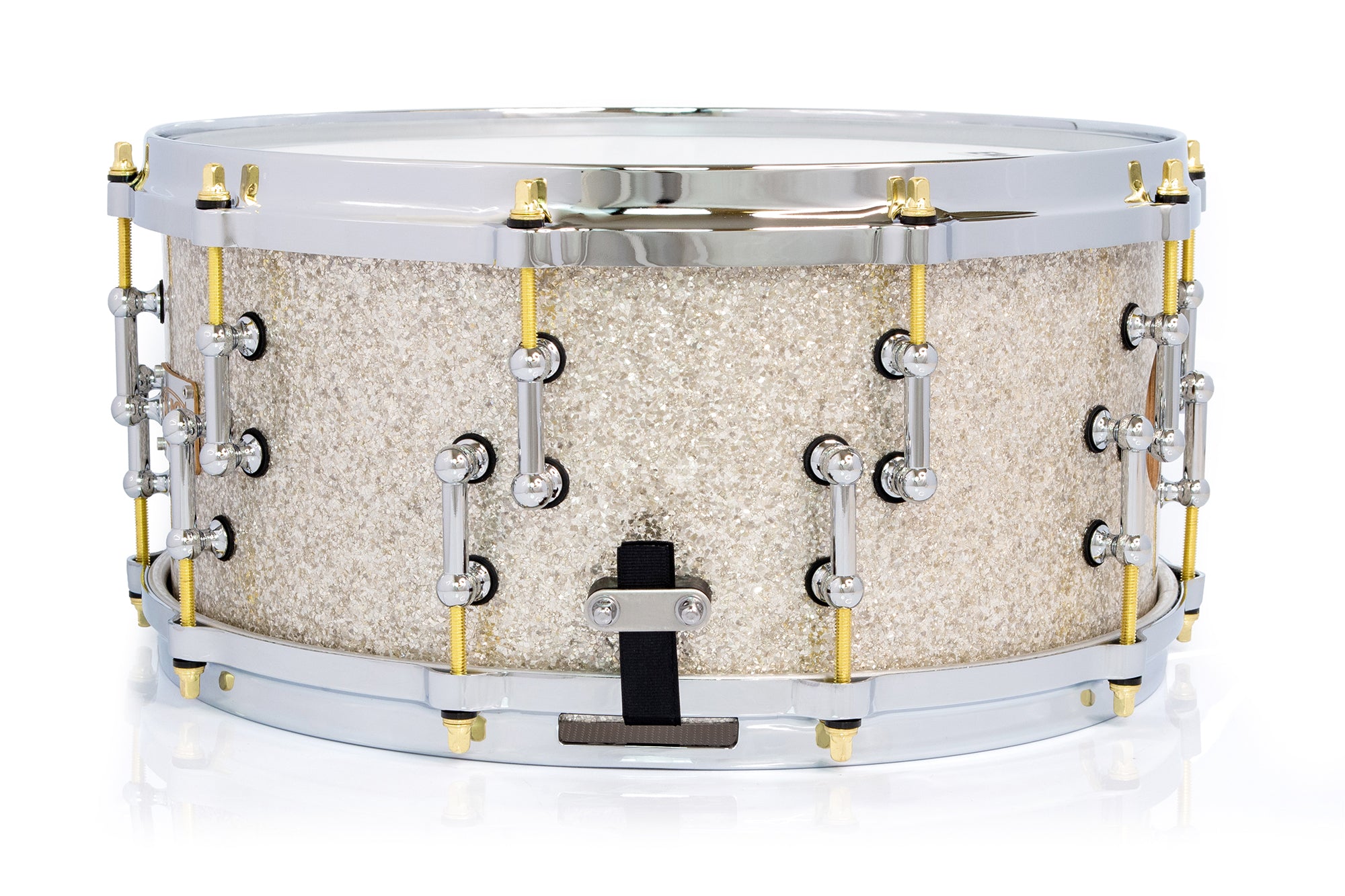 SJC Custom Drums XXV Anniversary 6.5x14" 25Ply Maple - Silver Glass Glitter