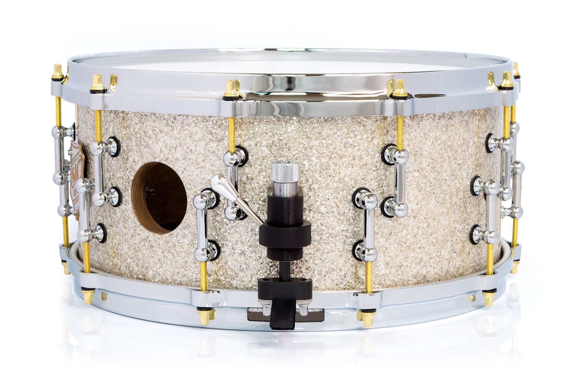 SJC Custom Drums XXV Anniversary 6.5x14" 25Ply Maple - Silver Glass Glitter